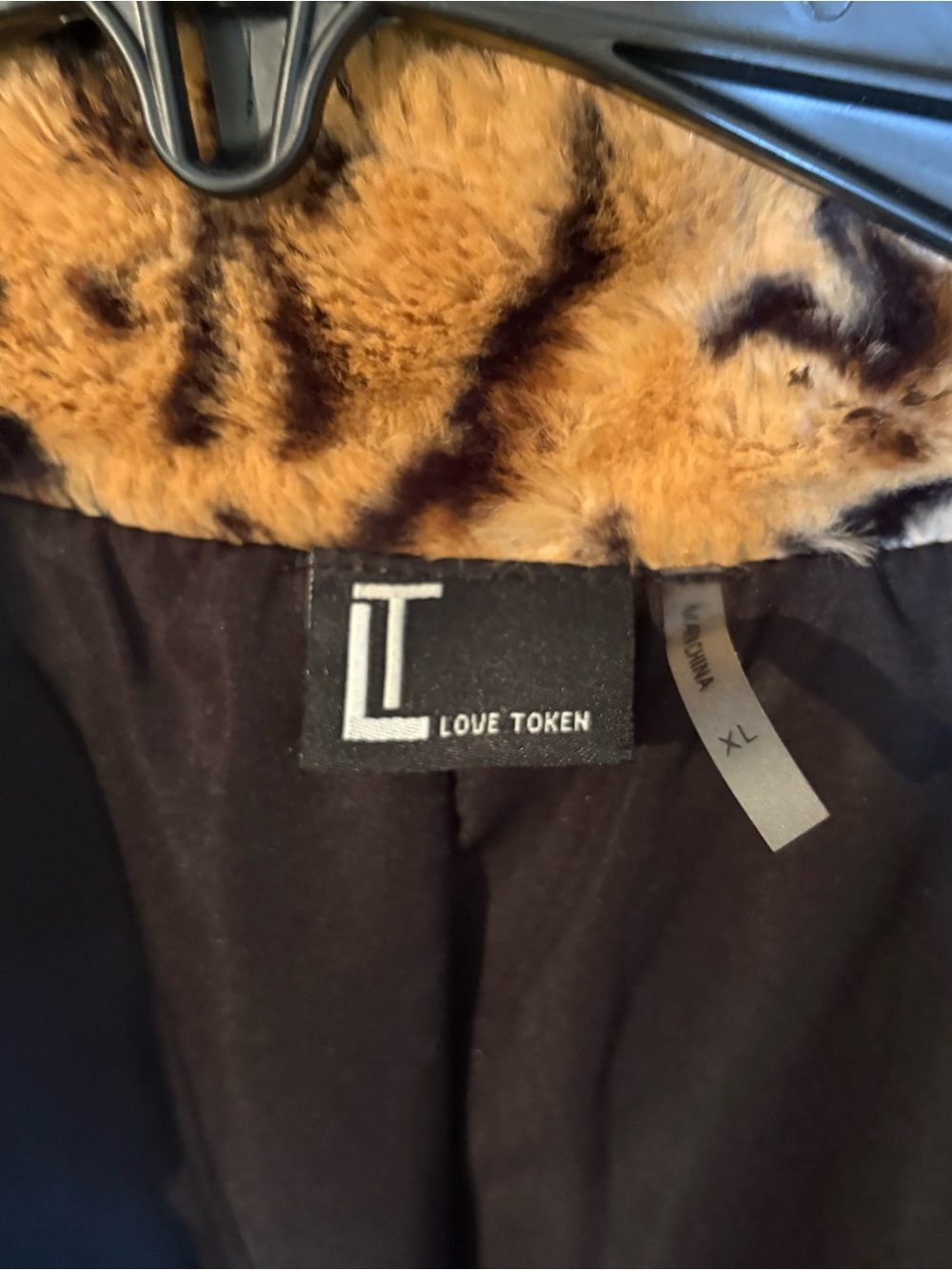 Love Token Leopard Print Faux Fur Coat - Picture 2 of 4